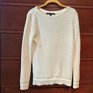 White House Black Market women’s white with silver accent sweater